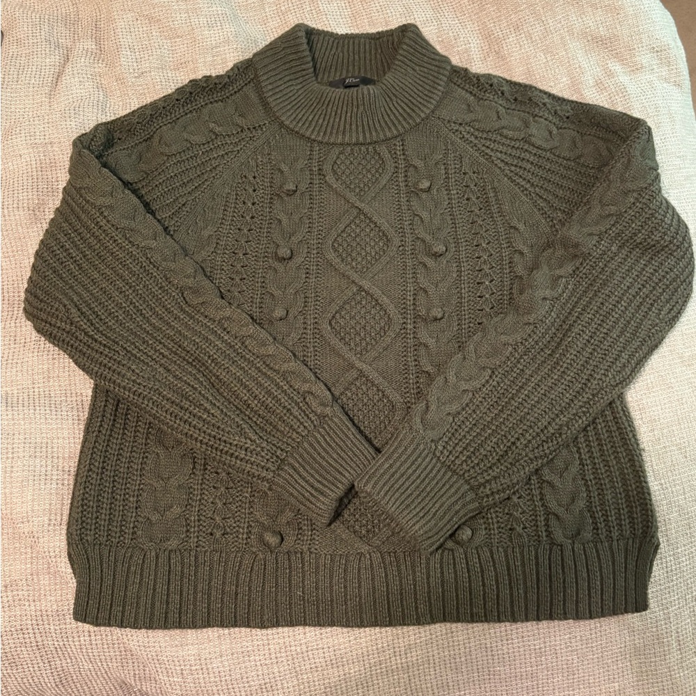 J. Crew Forest Green Turtleneck Sweater